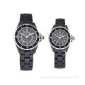Promotional Gift Black Ceramic Ring Surface Black Ceramic Watches For Man And Women